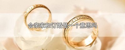 ​认亲是订婚的意思吗 会亲家属于订婚吗