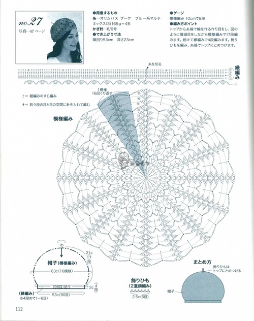 分享十余款漂亮百搭的钩针手工帽子，图解清晰易仿